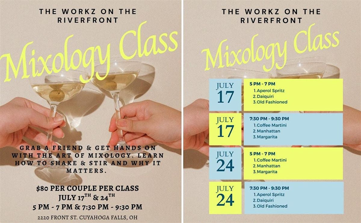 Mixology Class in the Speakeazy, 17 July | Event in Cuyahoga Falls | AllEvents