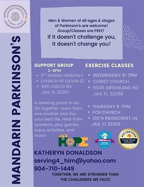 Parkinson's Exercise Class-FREE | Event in Jacksonville | AllEvents