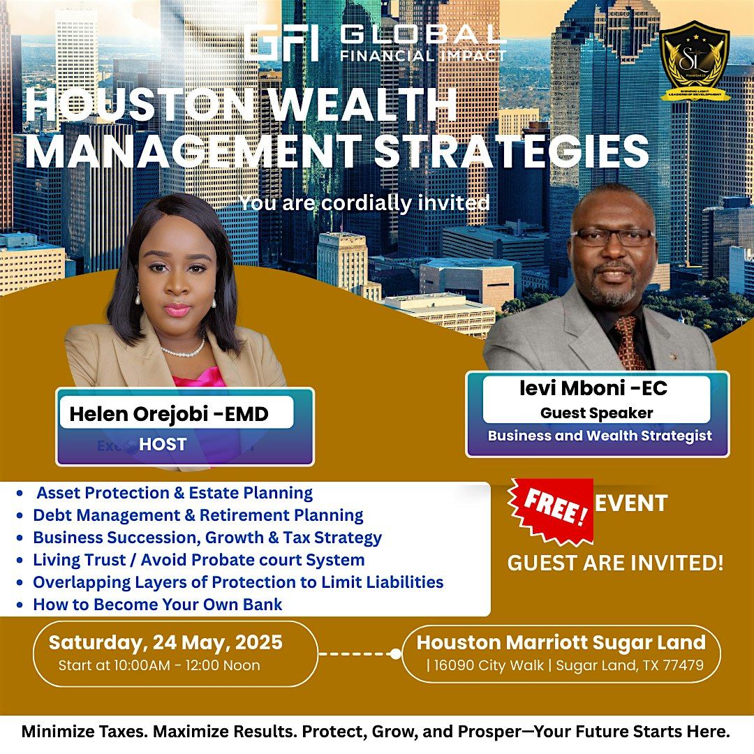 Houston Business Wealth Management Seminar, 24 May | Event in Sugar Land | AllEvents