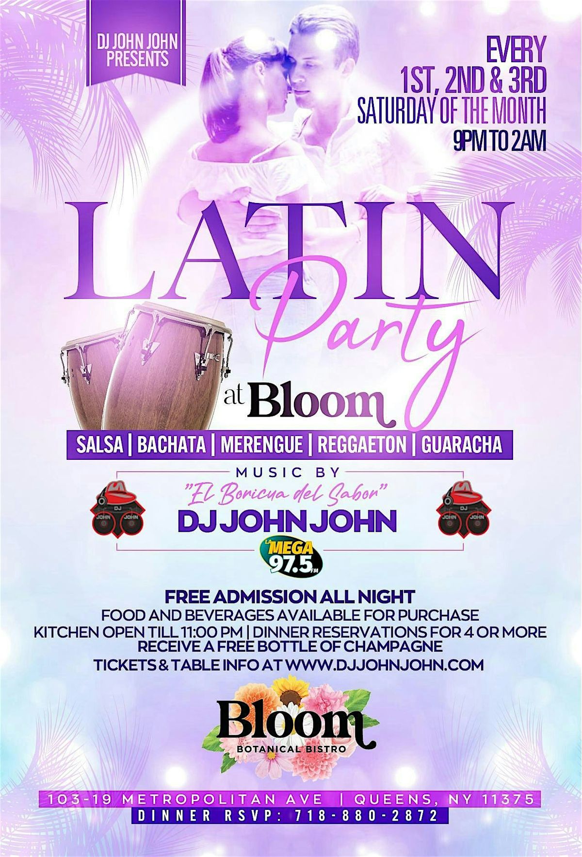 LATIN PARTY at Bloom (Next one is Saturday, September 13th) | Event in Queens | AllEvents