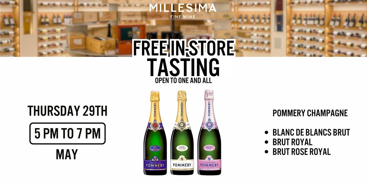 Free Wine Tasting - Pommery Champagne Tasting: Blanc, Brut & Rosé Royal, 29 May | Event in New York | AllEvents