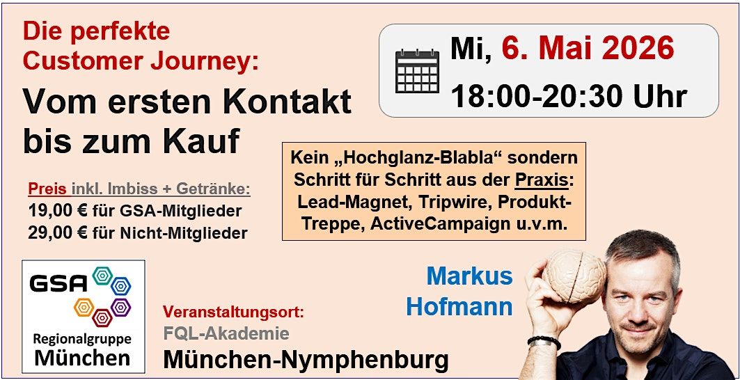 Die perfekte Customer Journey: Vom ersten Kontakt bis zum Kauf, 6 May | Event in München | AllEvents