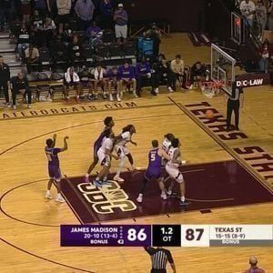 Texas State Bobcats at James Madison Dukes Mens Basketball