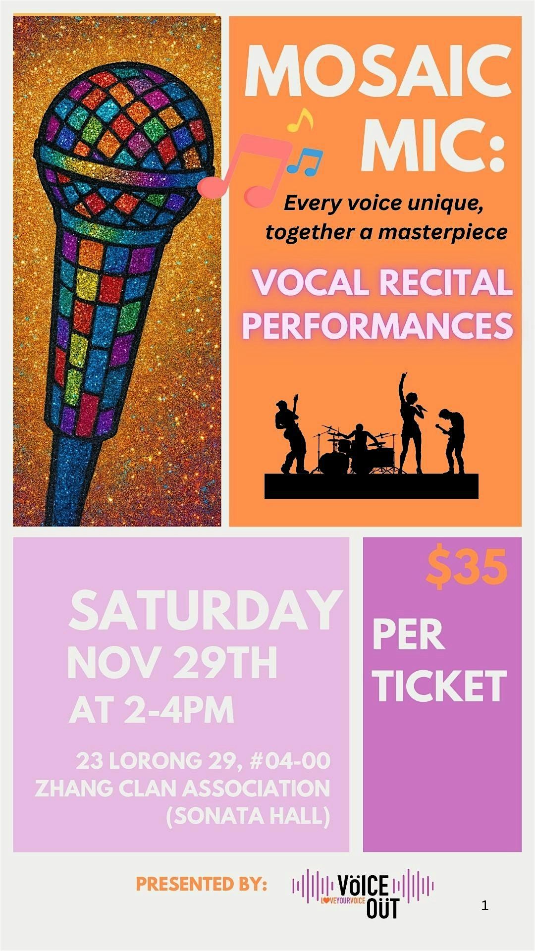 Mosaic Mic: Every voice unique, together a masterpiece, 29 November | Event in Singapore | AllEvents