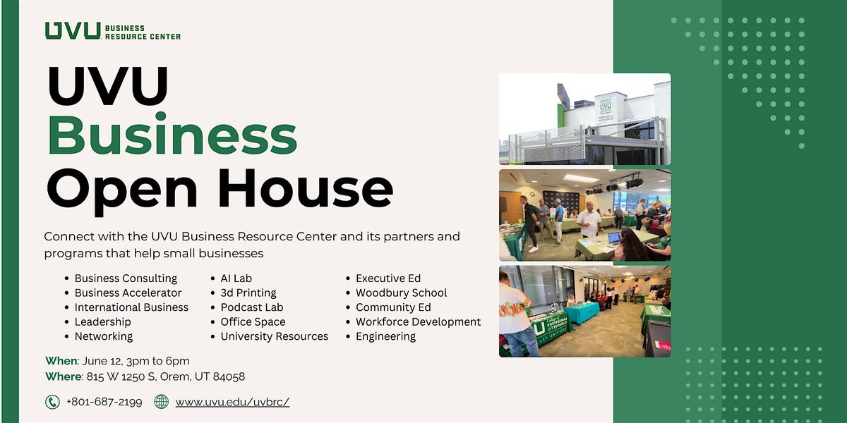 UVU Business Open House, 12 June | Event in Orem | AllEvents