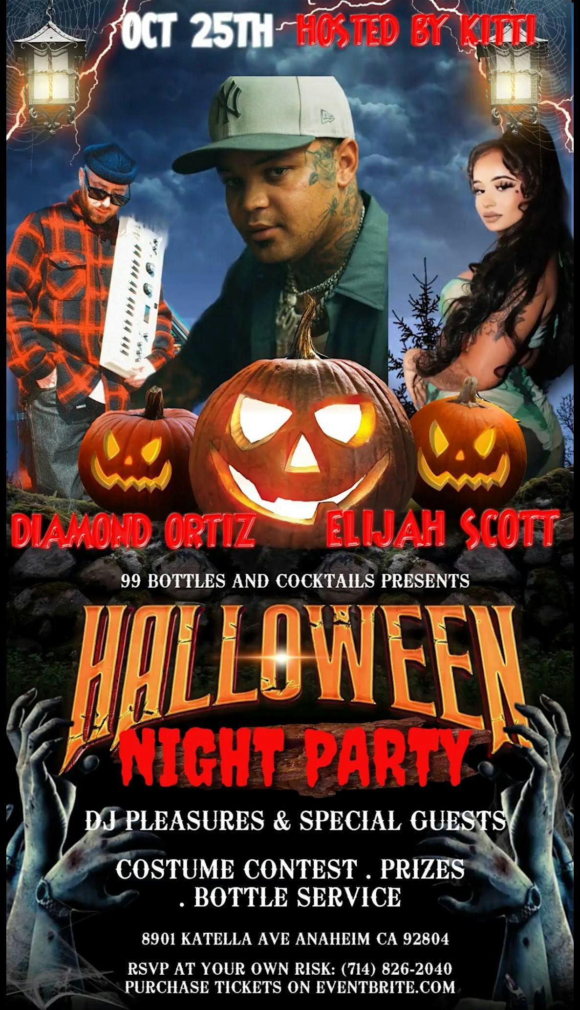 Halloween Night Party With Elijah Scott and Diamond Ortiz, 25 October | Event in Anaheim | AllEvents
