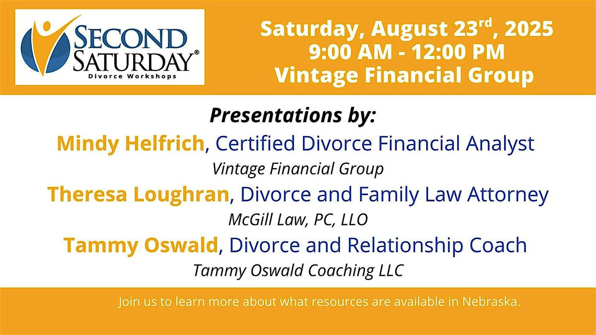 Second Saturday: Divorce Workshop, 23 August | Event in Omaha | AllEvents