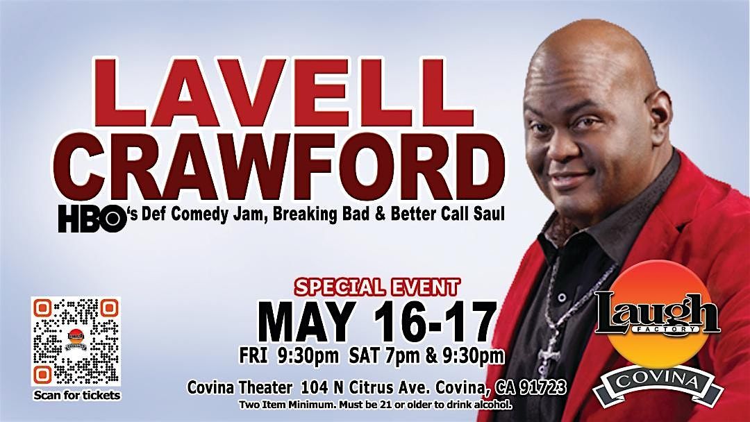 LAUGH FACTORY COVINA LAVELL CRAWFORD FREE TICKETS, 16 May | Event in Covina | AllEvents
