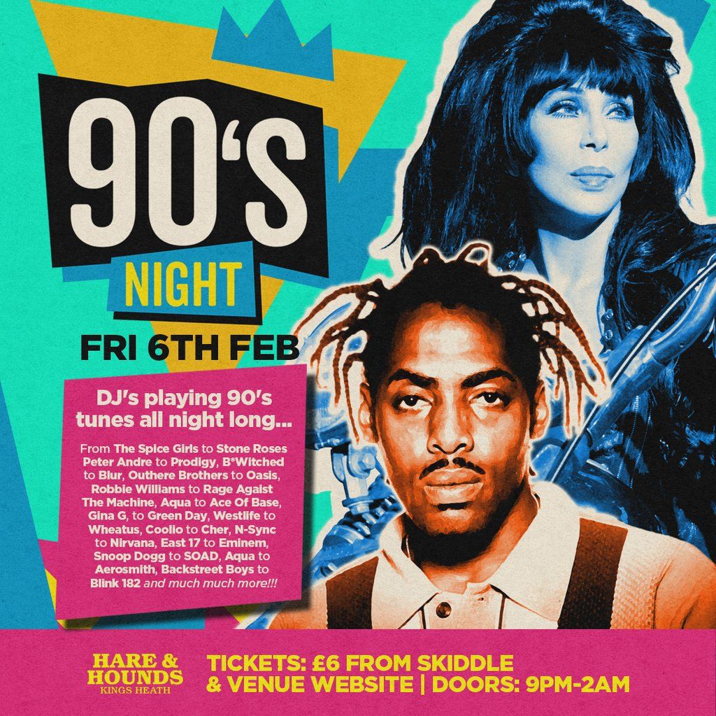 90's Night!, 6 February | Event in Birmingham | AllEvents