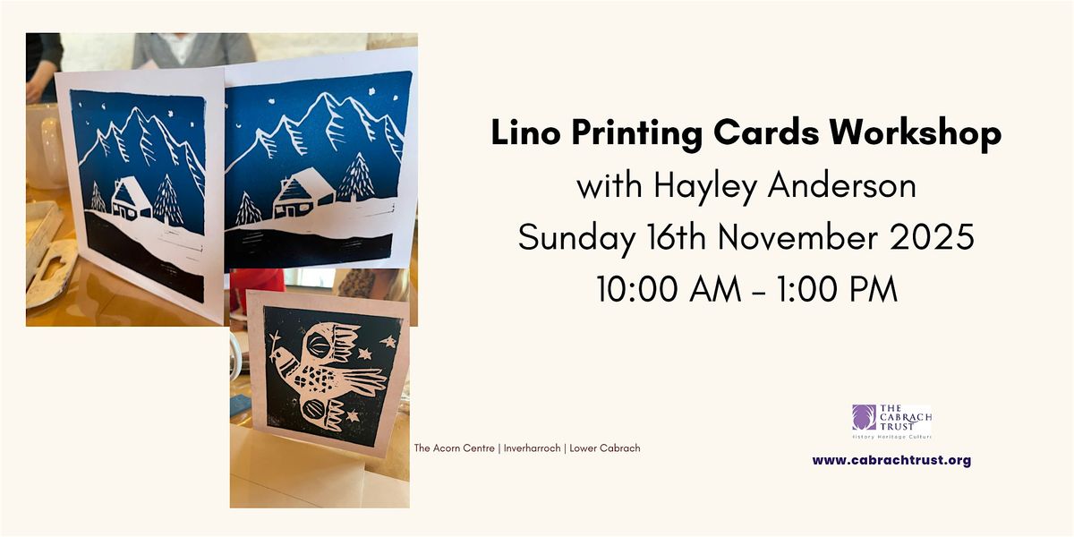 Lino Printed Cards Workshop, 16 November | Event in Huntly | AllEvents