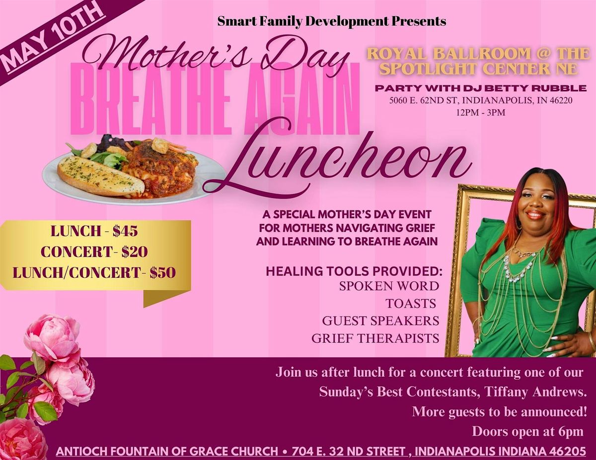 The Breathe Again Event Mothers Day Luncheon, 10 May | Event in Indianapolis | AllEvents