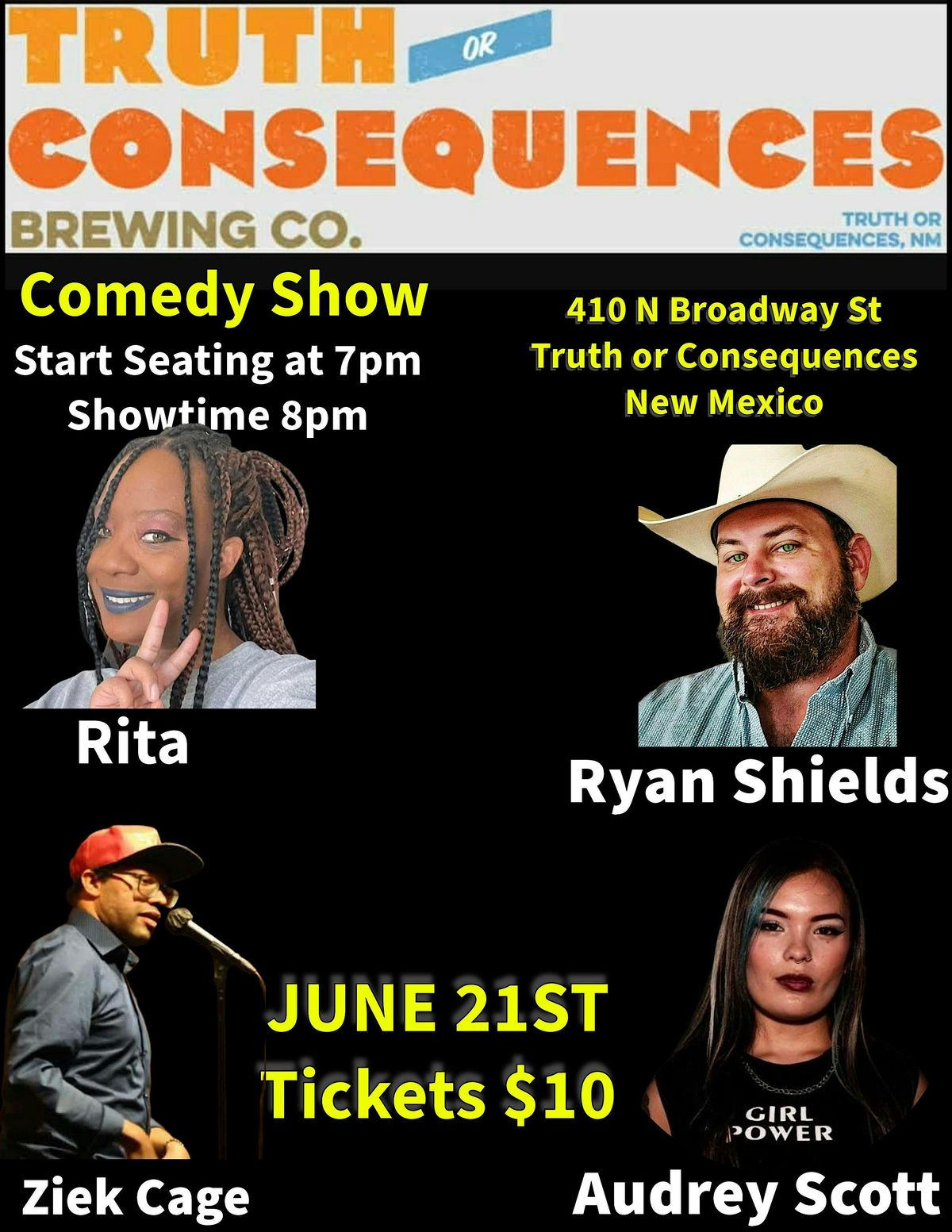 Comedy Night, 21 June | Event in truth or consequences | AllEvents