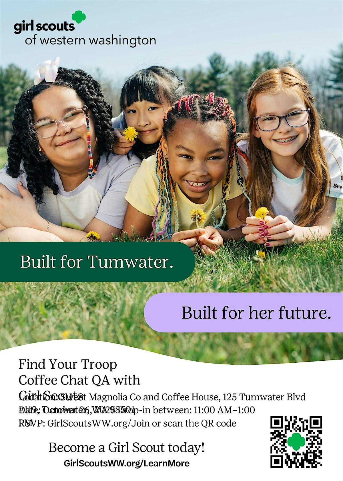 Find Your Troop, Coffee Chat QA with Girl Scouts in Tumwater!, 26 October | Event in Tumwater | AllEvents
