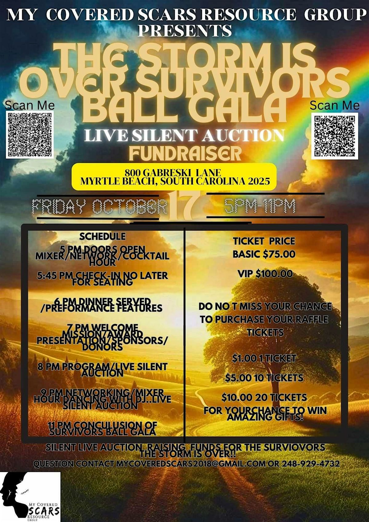 The Storm is Over Survivors Ball Gala Presented By My Covered Scars, 17 October | Event in Myrtle Beach | AllEvents