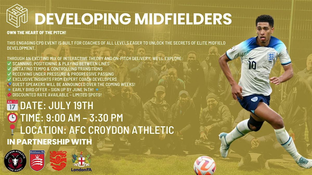Developing Midfielders CPD Day, 19 July | Event in Thornton Heath | AllEvents