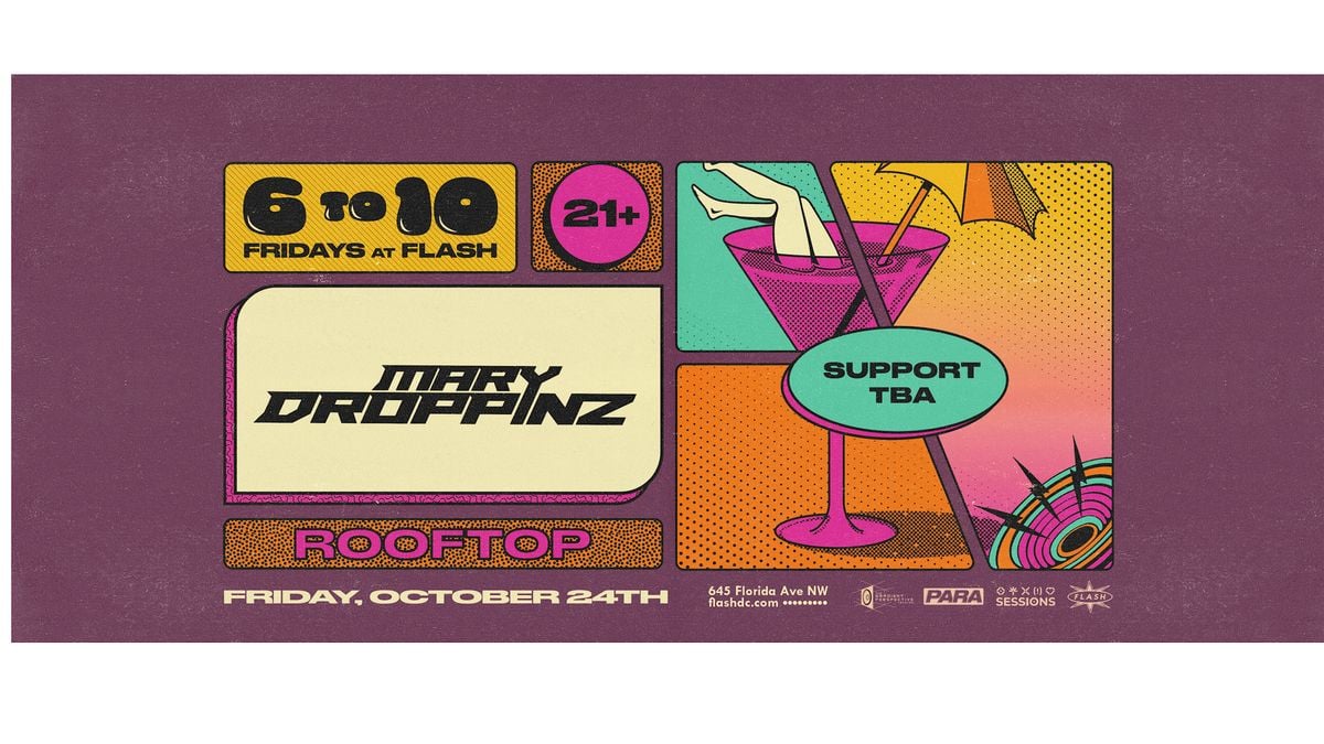 6to10: Mary Droppinz at Flash Roof, 24 October | Event in Washington | AllEvents