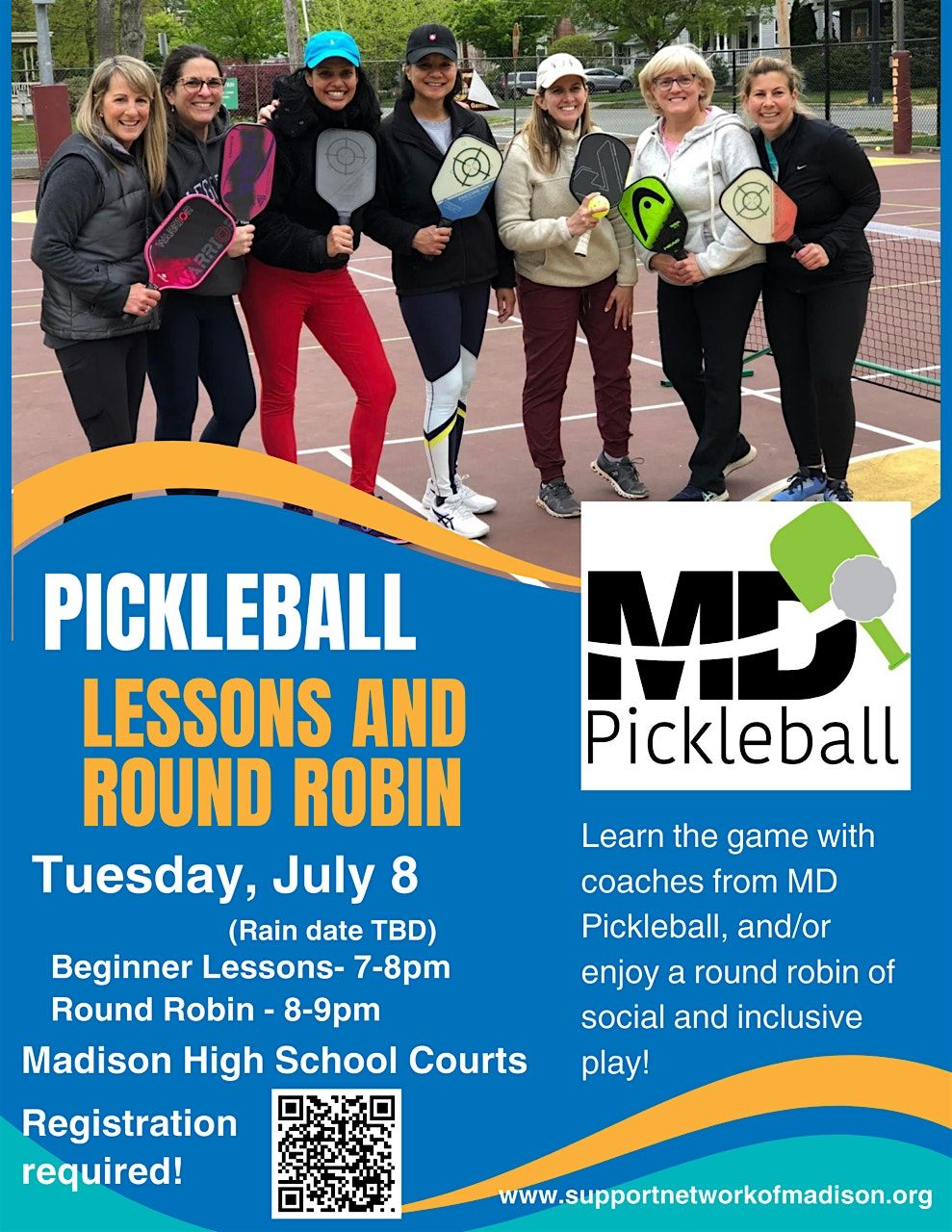 Pickleball Lessons and Round Robin with MD Pickleball, 8 July | Event in Madison | AllEvents