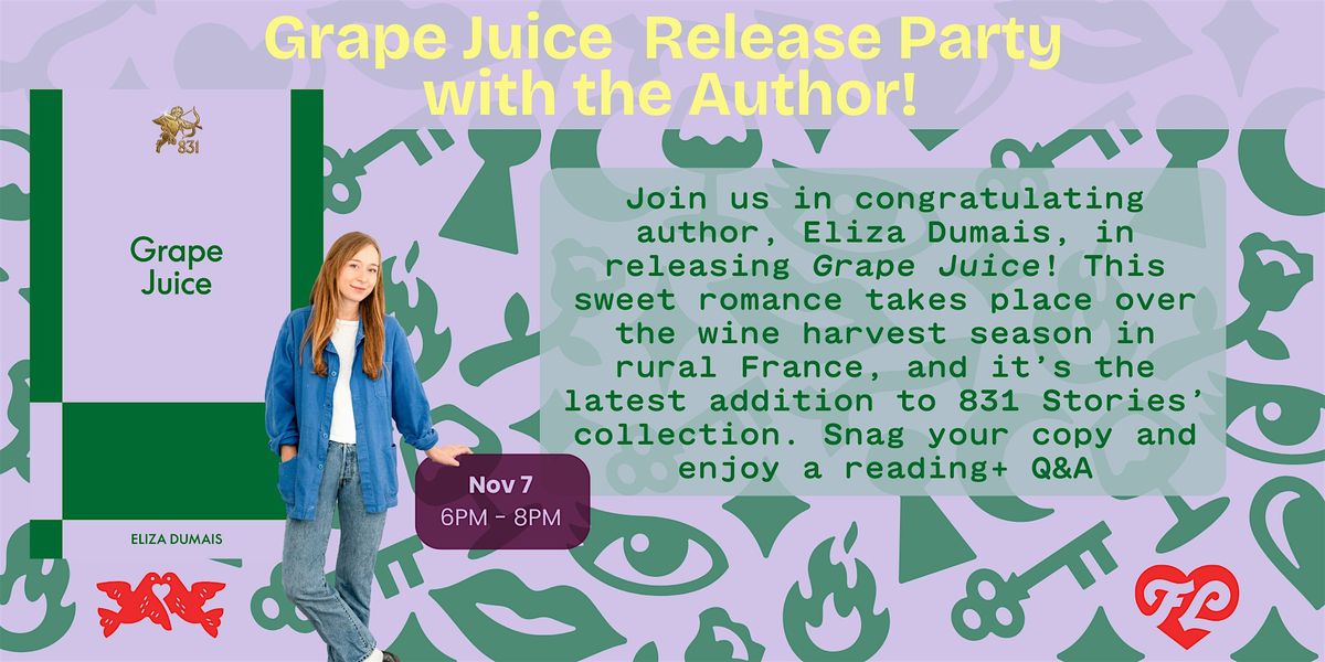 Grape Juice Release Party with the Author, 7 November | Event in Alexandria | AllEvents