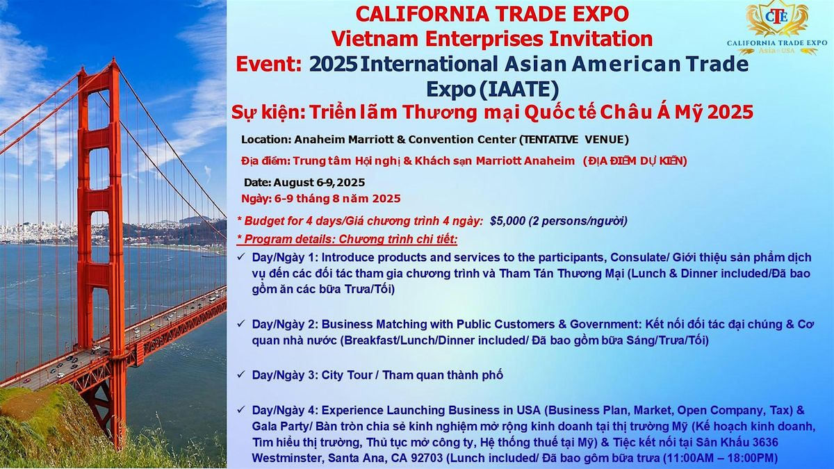 California Trade Expo, 6 August | Event in Garden Grove | AllEvents