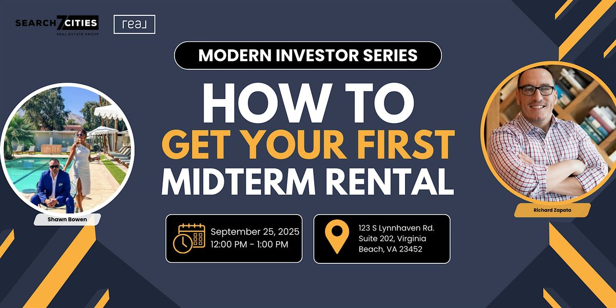 How to Get Your First Mid Term Rental, 25 September | Event in Virginia Beach | AllEvents