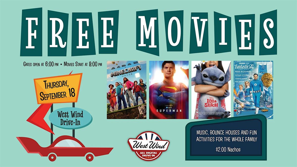 FREE Movie Night at the Drive-In, West Wind Solano Drive-In, Concord, 18  September 2025 | AllEvents