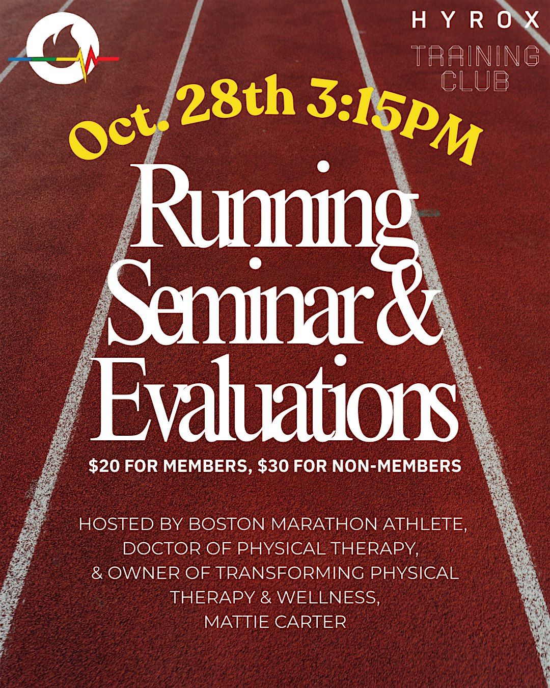 Running Seminar & Evaluations, 28 October | Event in Greenville | AllEvents
