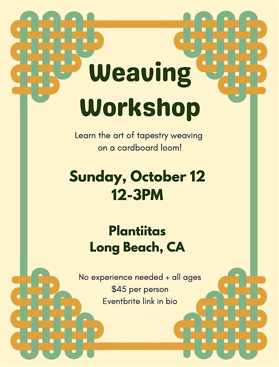 Weaving Workshop, 12 October | Event in Long Beach | AllEvents