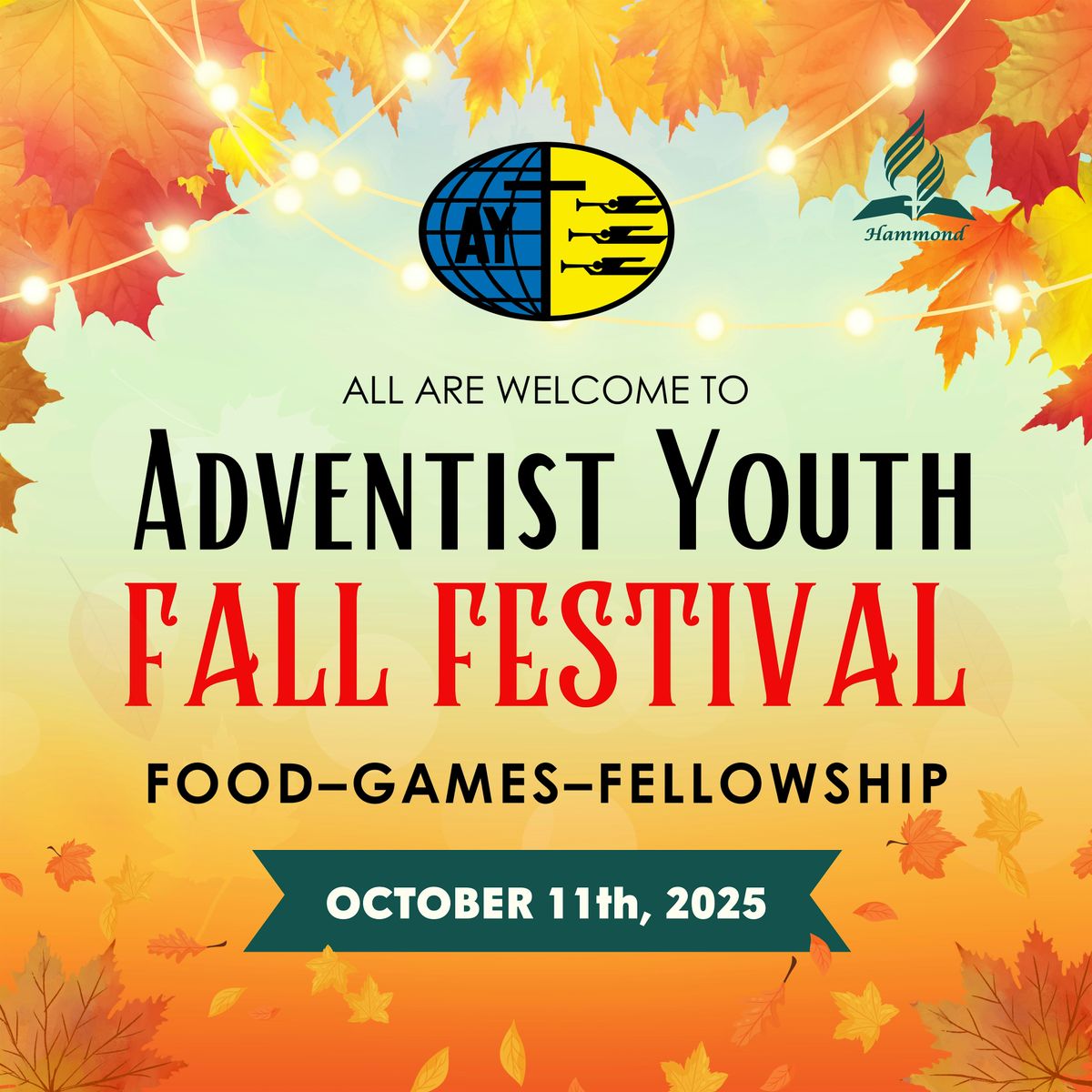 Adventist Youth Fall Festival – 2025, 11 October | Event in Hammond | AllEvents