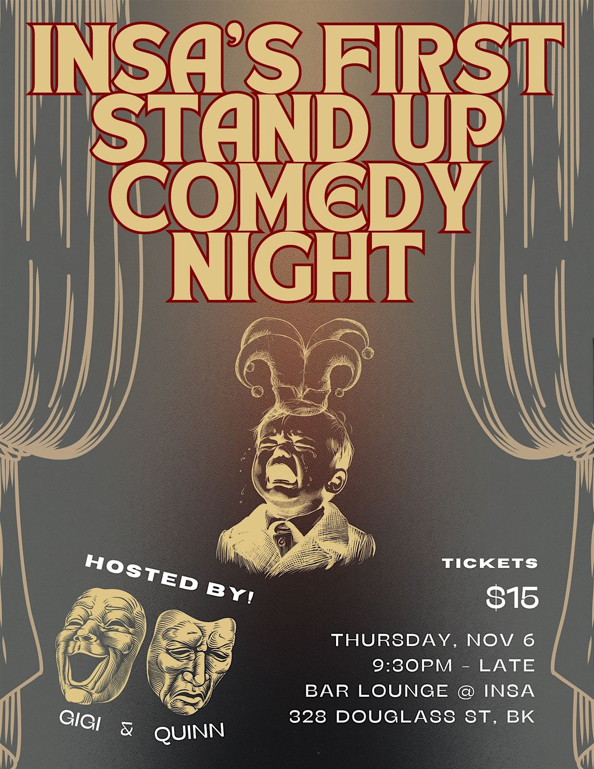Insa’s First Stand Up Comedy Show, 27 November | Event in Brooklyn | AllEvents