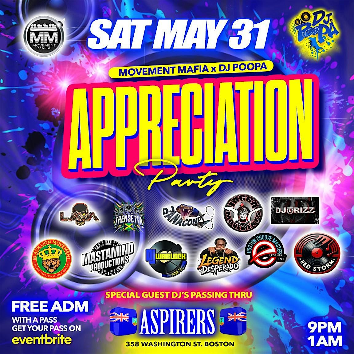 Movement Mafia and Dj poopa appreciation party, 31 May | Event in Boston | AllEvents