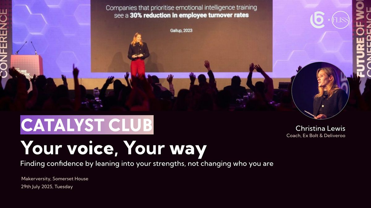 Your Voice, Your Way: A Confidence & Leadership Strengths Workshop, 29 July | Event in London | AllEvents