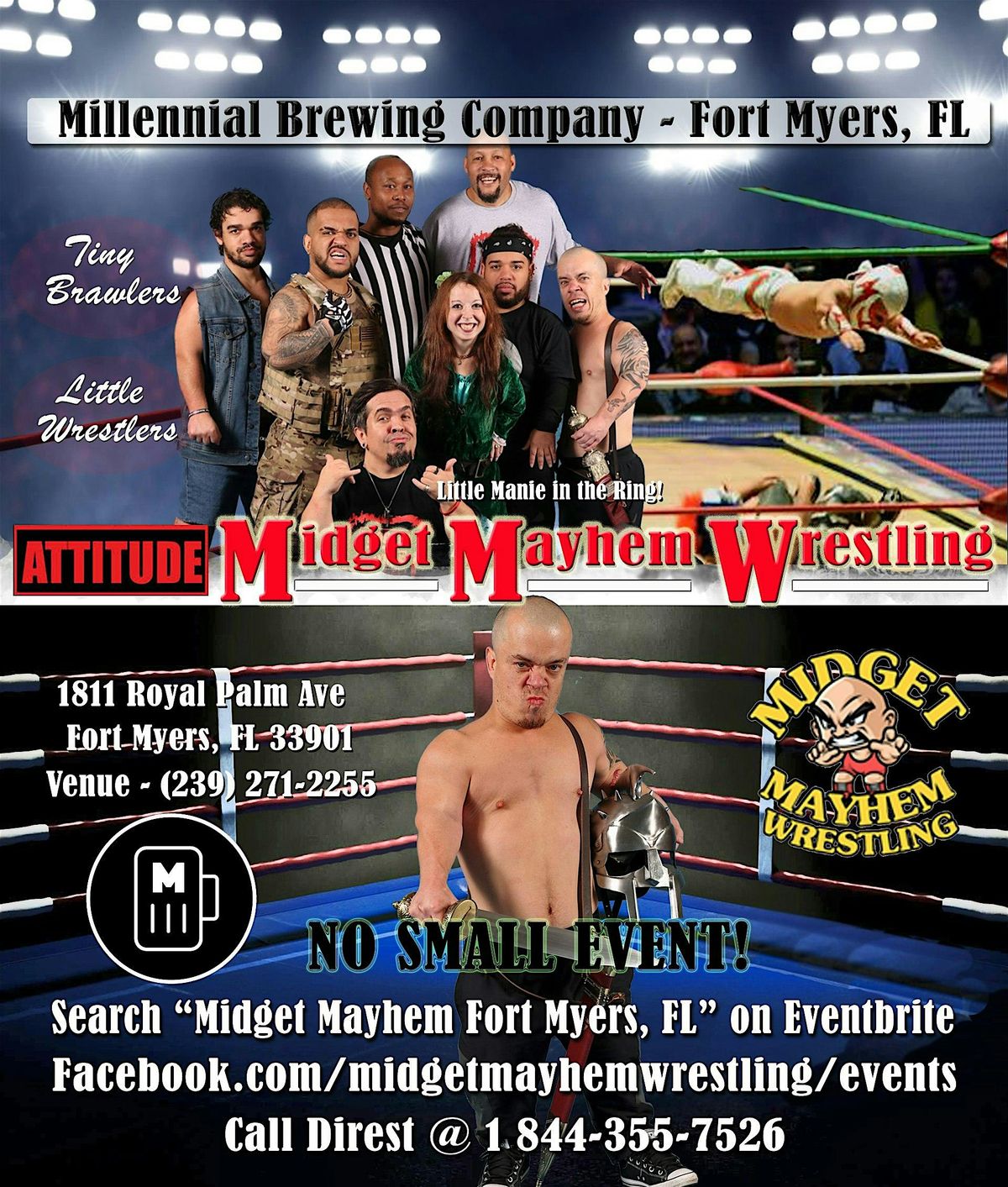 Midget Mayhem Wrestling with Attitude Goes Wild! Fort Myers FL, 13 October | Event in Fort Myers | AllEvents