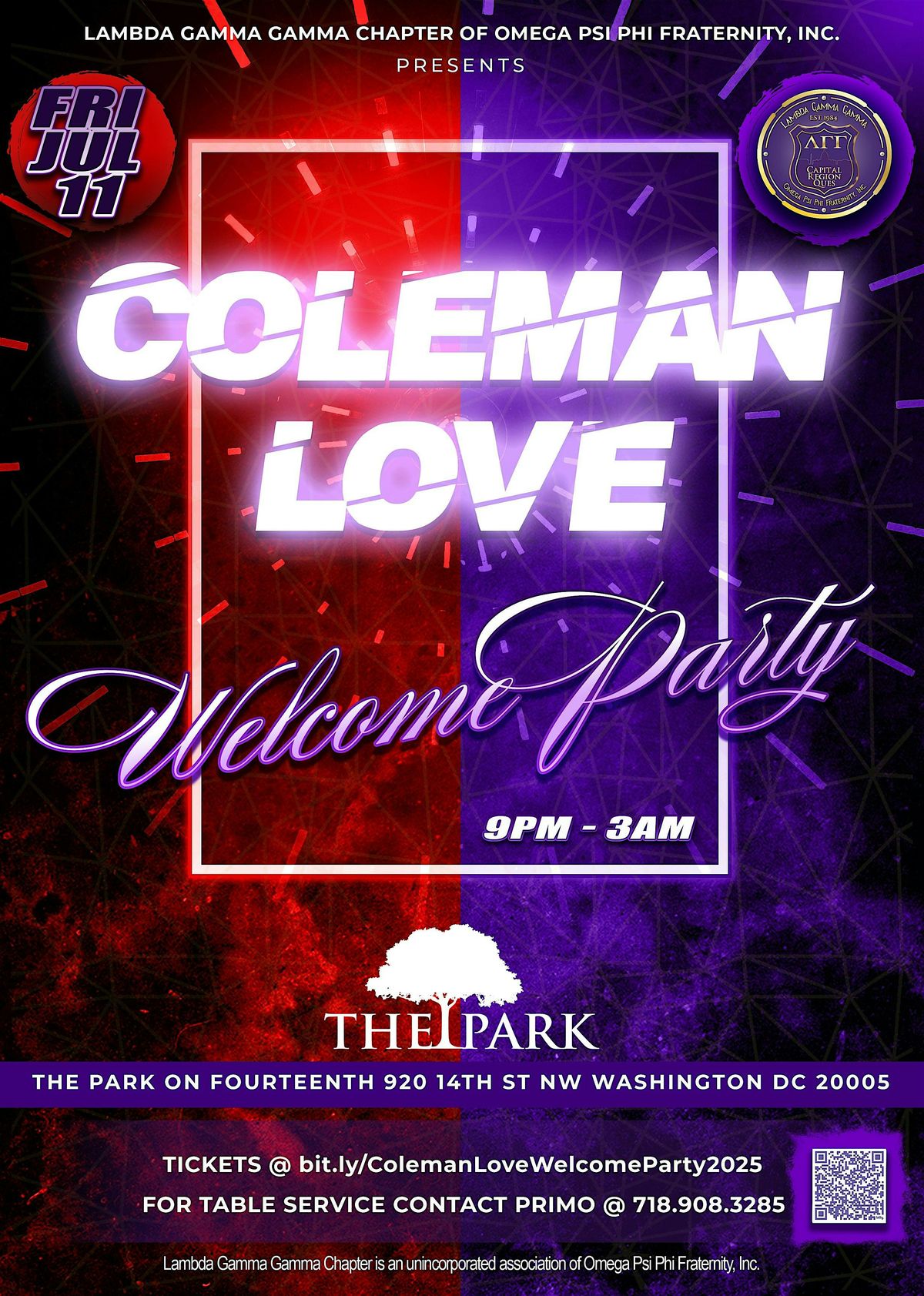 ColemanLove Welcome Party Hosted by LGG, 11 July | Event in Washington | AllEvents