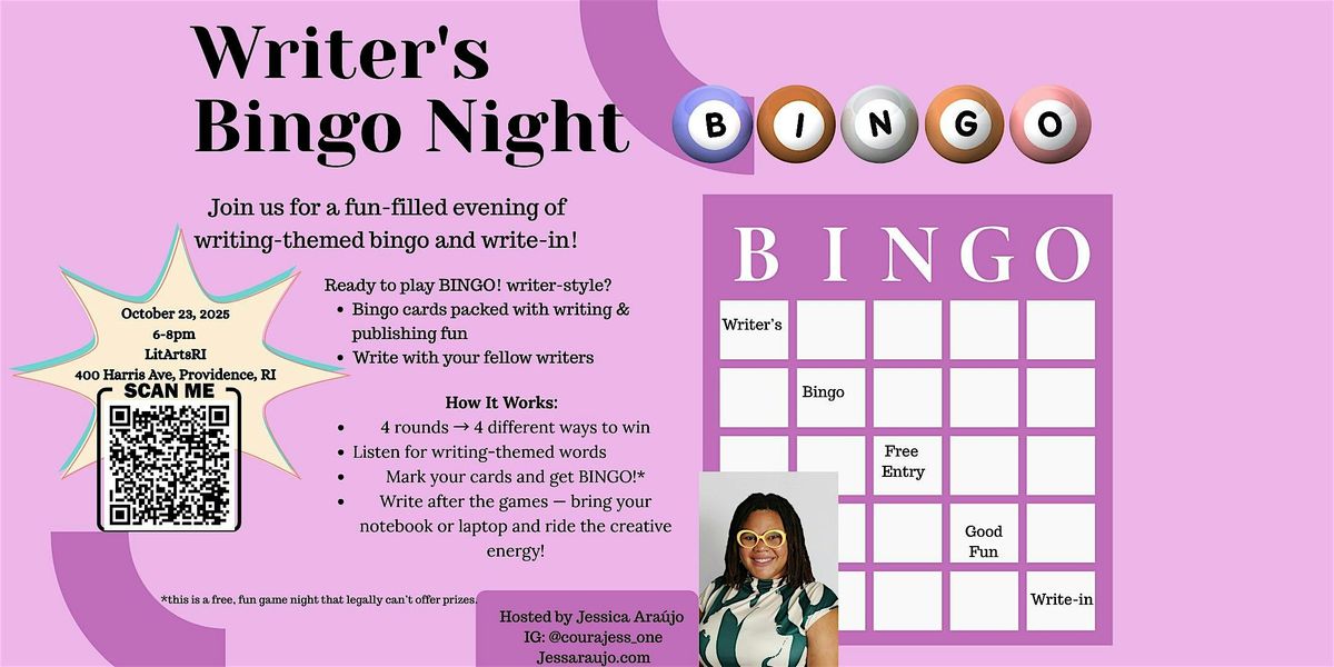 Writer's Bingo and Write-In, 23 October | Event in Providence | AllEvents