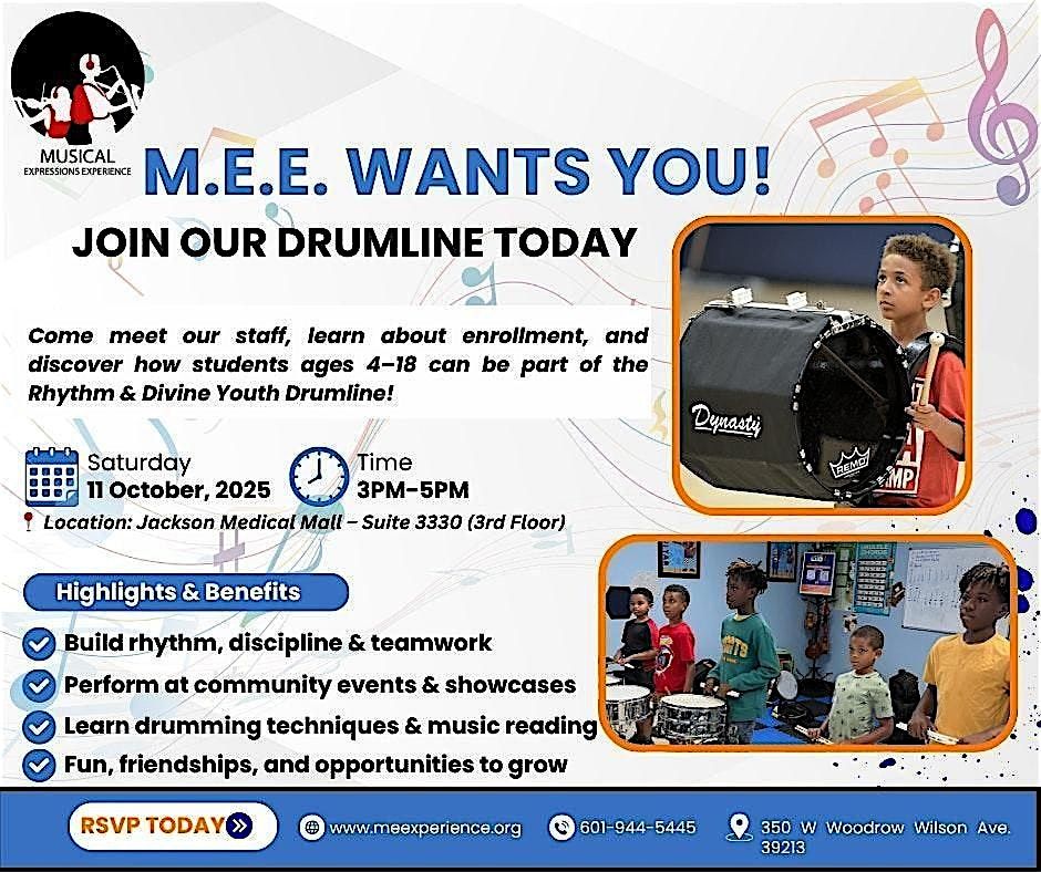 RHYTHM & DIVINE YOUTH DRUMLINE INTEREST MEETING | Event in Jackson | AllEvents