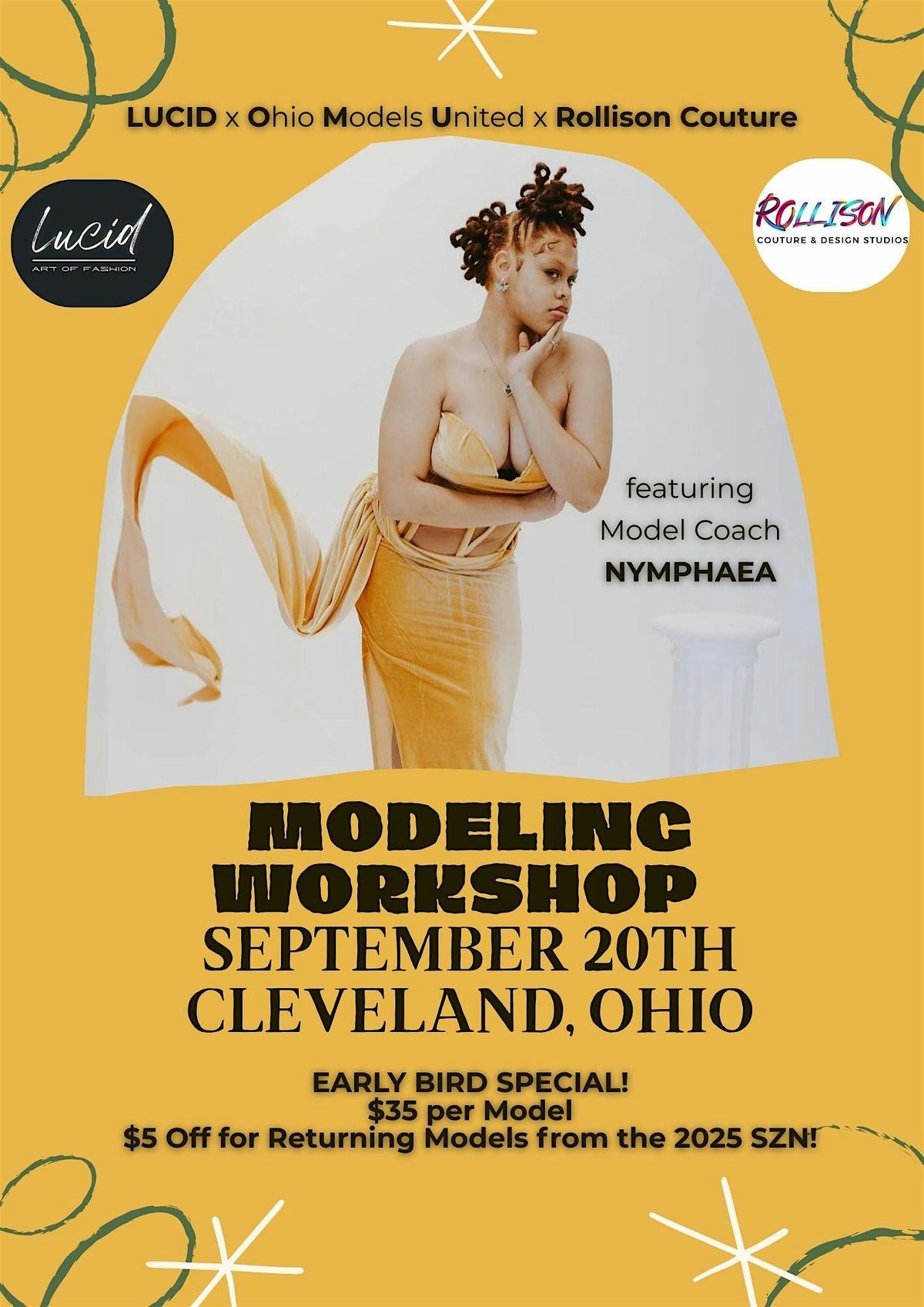 MODELING WORKSHOP-Designer Deluxe Edition feat LUCID x ROLLISON COUTURE, 20 September | Event in Cleveland