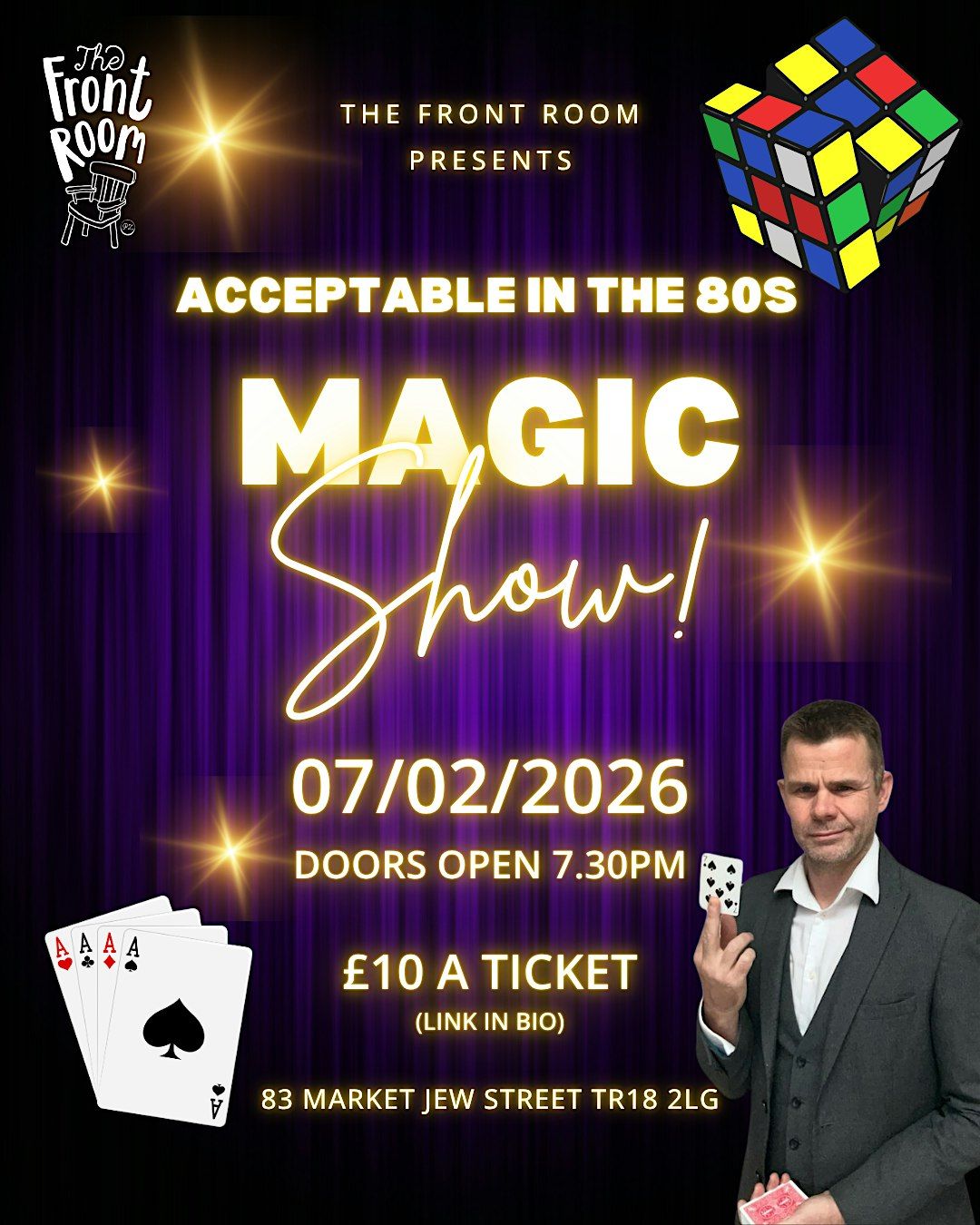 MAGIC SHOW: Acceptable in the 80s, 7 February | Event in Penzance | AllEvents
