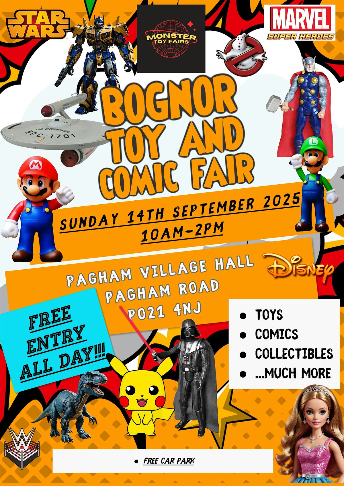 Bognor Toy and Comic Fair - Sunday 14th September 2025, 14 September | Event in Pagham | AllEvents
