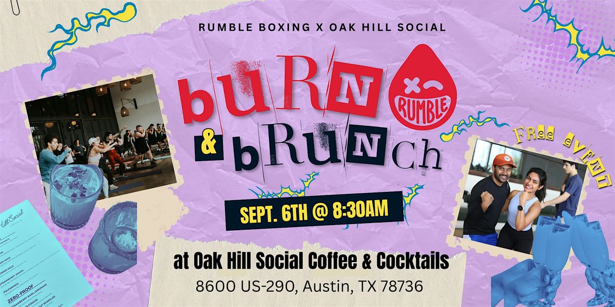 Burn & Brunch: FREE Boxing Inspired HIIT Workout at Oak Hill Social ATX, 6 September | Event in Austin