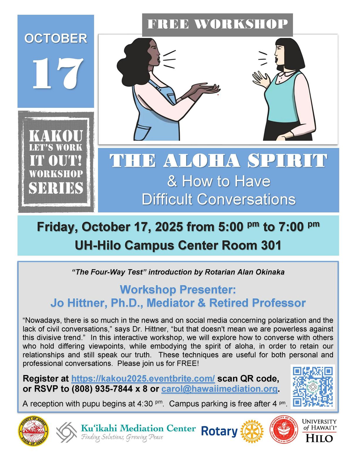 The Aloha Spirit & How to Have Difficult Conversations, 17 October | Event in Hilo | AllEvents
