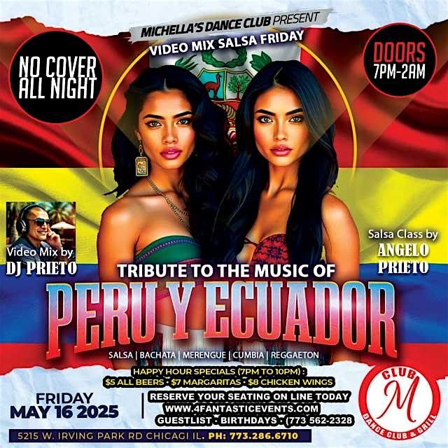 Tribute to Peru y Ecuador Salsa Friday @ CLUB M – No Cover Charge!, 16 May | Event in Chicago | AllEvents