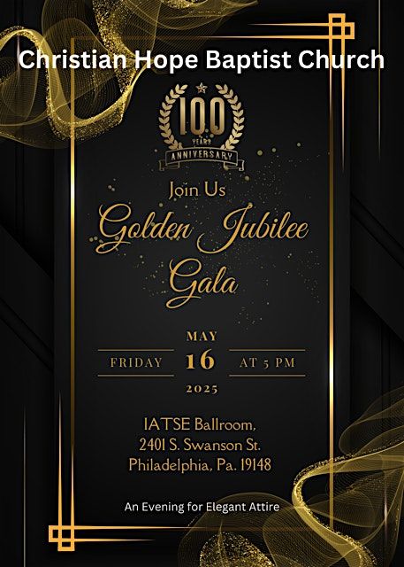 Golden Jubilee Gala ( Christian Hope Baptist Church), 16 May | Event in Philadelphia | AllEvents