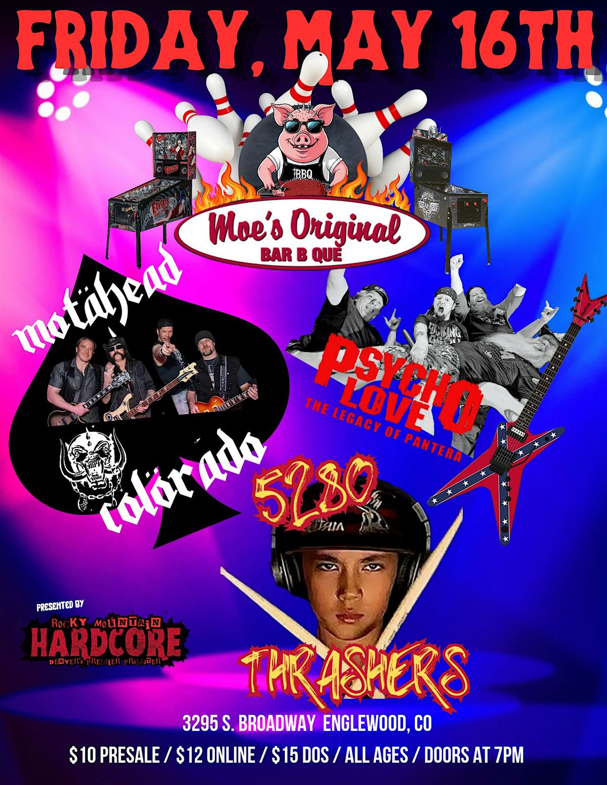 Motahead w/ 5280 Thrashers + Psycho Love, 16 May | Event in Englewood | AllEvents