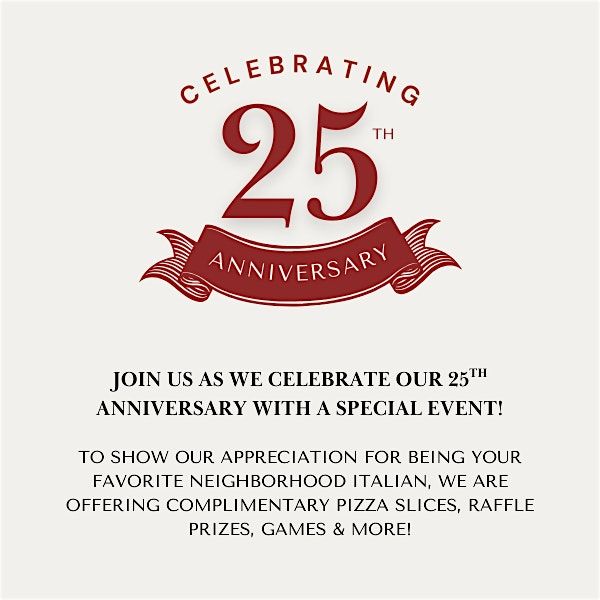 Maciano's Pizza & Pastaria in Elgin, IL - 25th Anniversary Event, 11 October | Event in Elgin | AllEvents