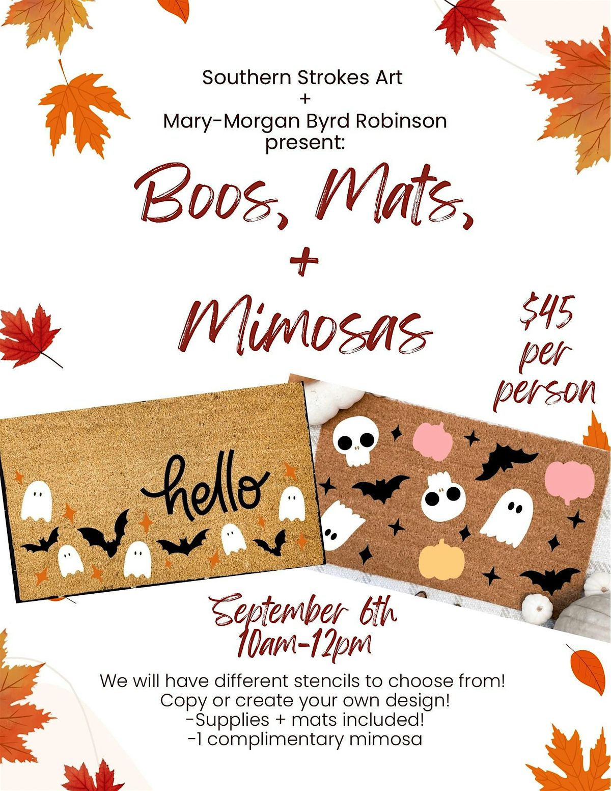 Boos, Mats, & Mimosas, 6 September | Event in Dothan | AllEvents