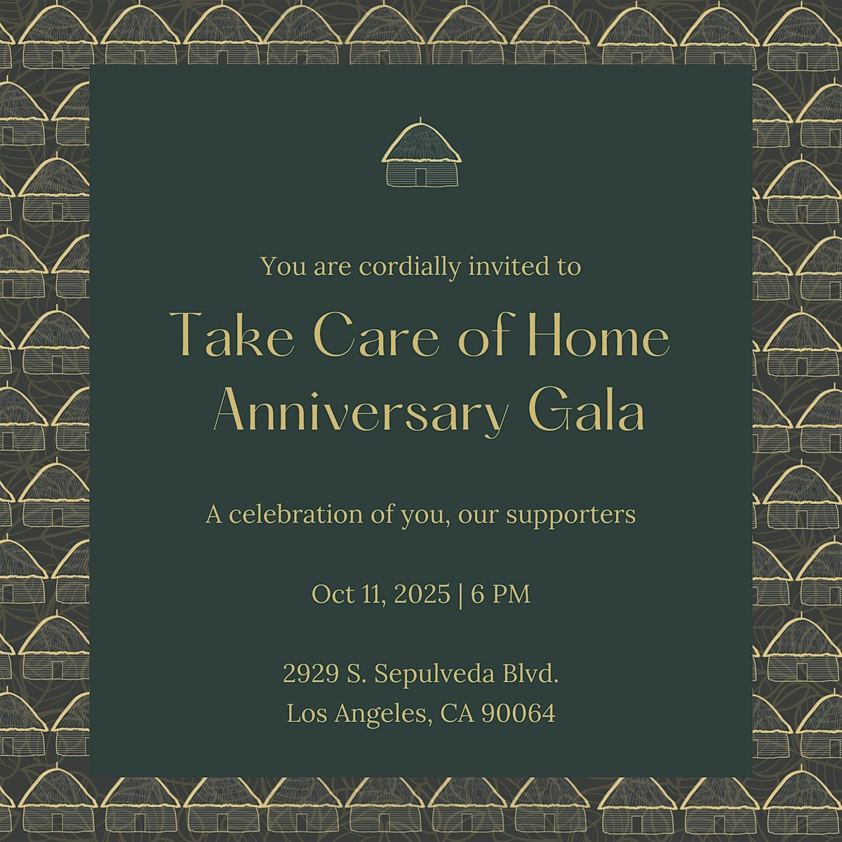 Take Care of Home Gala, 11 October | Event in Los Angeles | AllEvents