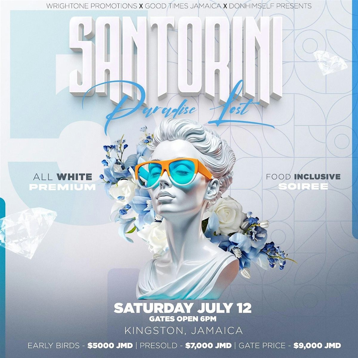 Santorini “Paradise Lost” All White Premium Food Inclusive - SPECIAL GUEST!, 12 July | Event in Kingston