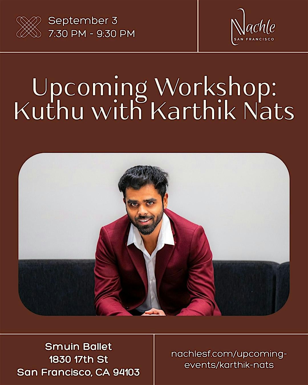 NachleSF x Karthik Nats, 3 September | Event in San Francisco | AllEvents