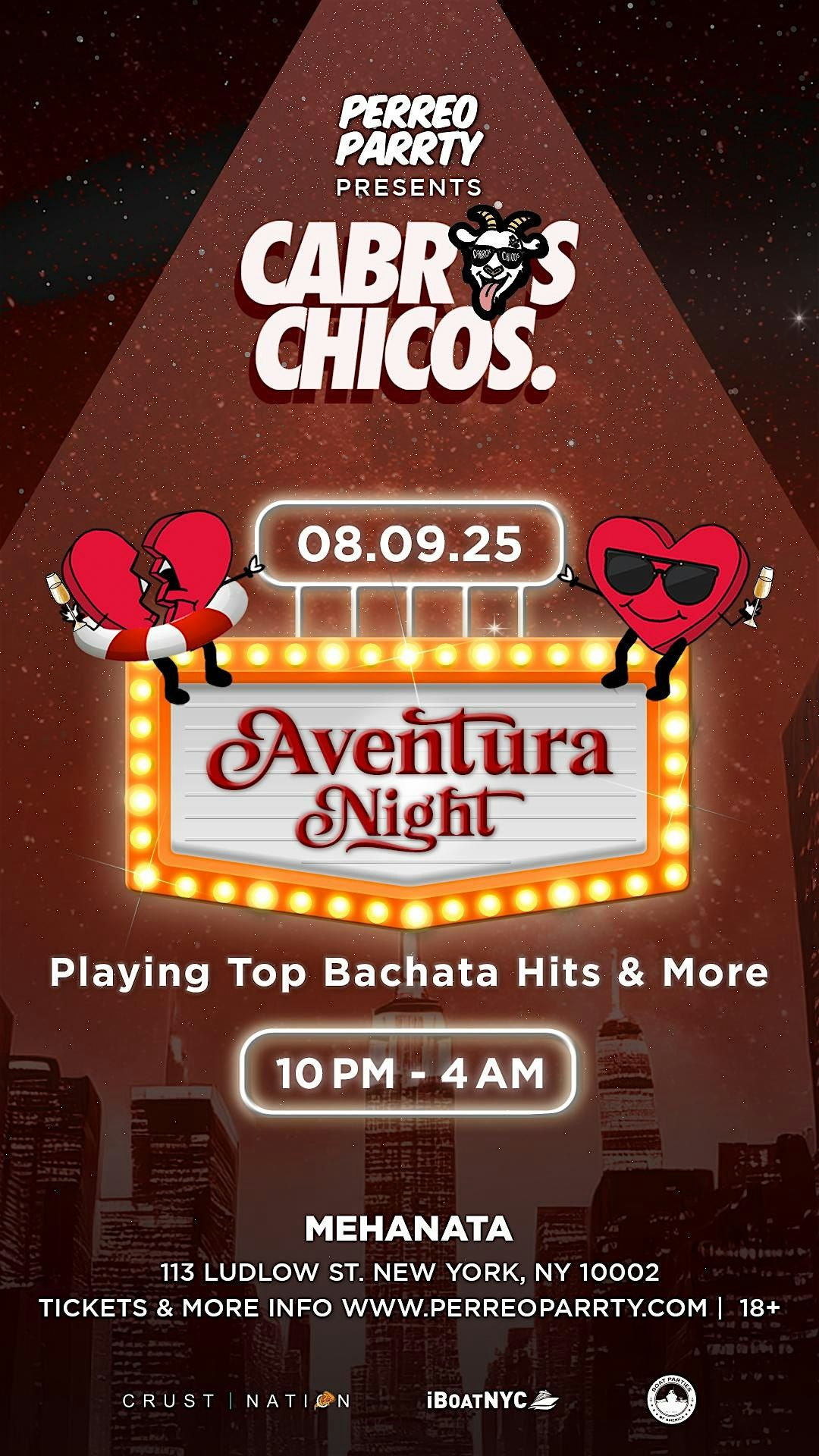 Cabros Chicos - Aventura Night @ Mehanata 18+ - Bachata, Merengue, Salsa | Event in New York | AllEvents