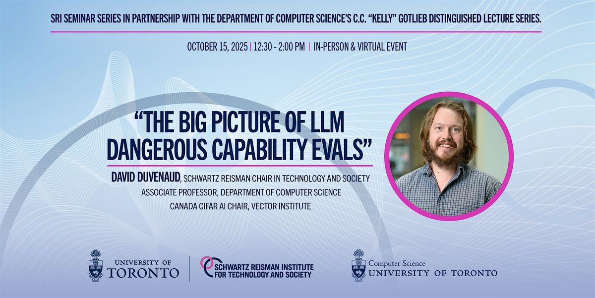 SRI Seminar Series: David Duvenaud [HYBRID EVENT], 15 October | Event in Toronto | AllEvents